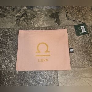 Libra Astrology Canvas Cosmetic Bag NWT